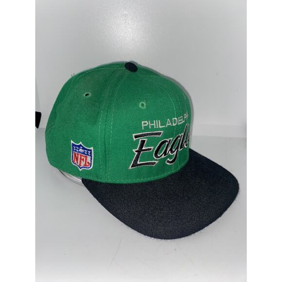Philadelphia Eagles Sports Specialties Script Fitted Wool Hat 7 1/2 Green Black - Picture 3 of 9